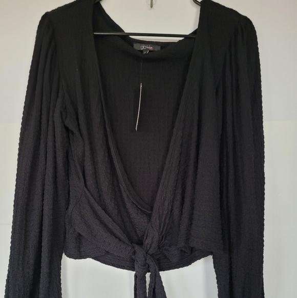 glo fashion Tops - Glo Fashion Black Textured Top Size XL